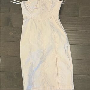 Anthropologie Strapless pale pink Dress